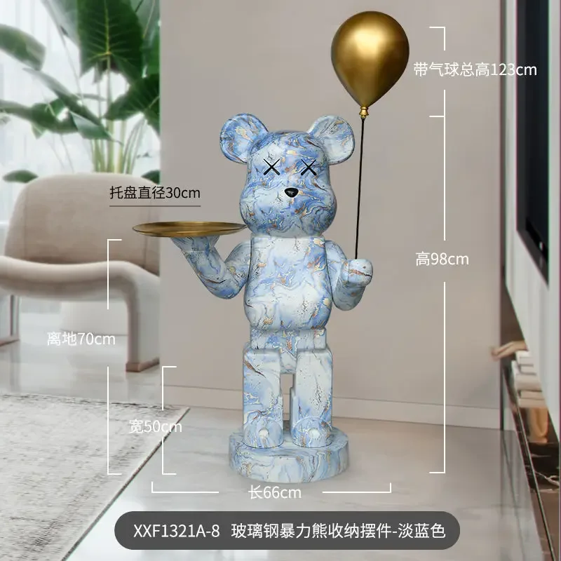 

Home Decor Miniatures Violent Bear Tray Ornament Large Living Room TV Side Sofa Decoration Figurines Wedding Housewarming Gifts