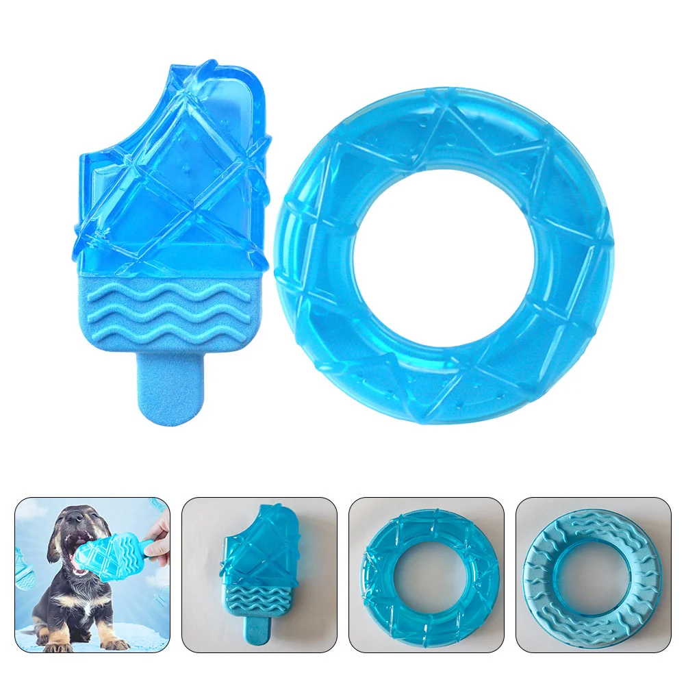 

2 Pcs Toys Summer Puppy Teething Pet Molar Freezable for Puppies Necessities