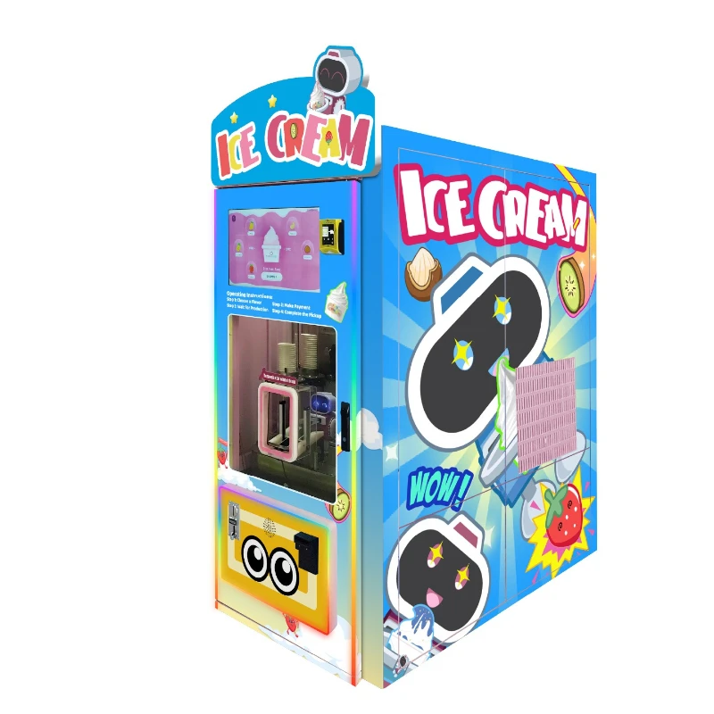 Fully automatic ice cream machine: Commercial unmanned self-service ice cream machine