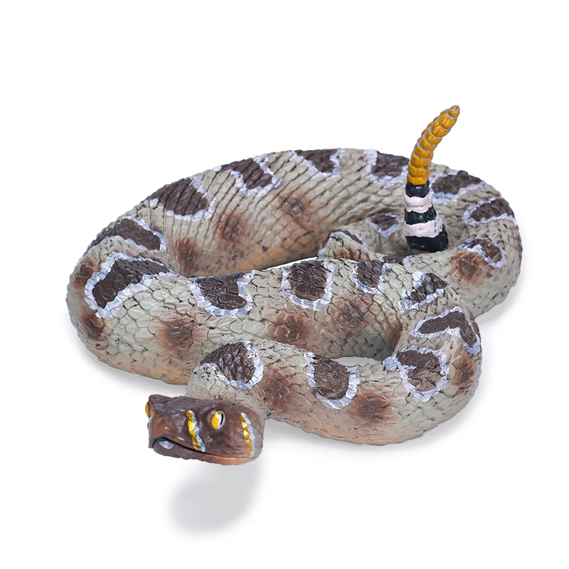 محاكاة شخصية الأفعى الجرسية نموذج الأفعى للأطفال لعبة تعليمية، تمثال عمل الحيوان، زخرفة وهدية