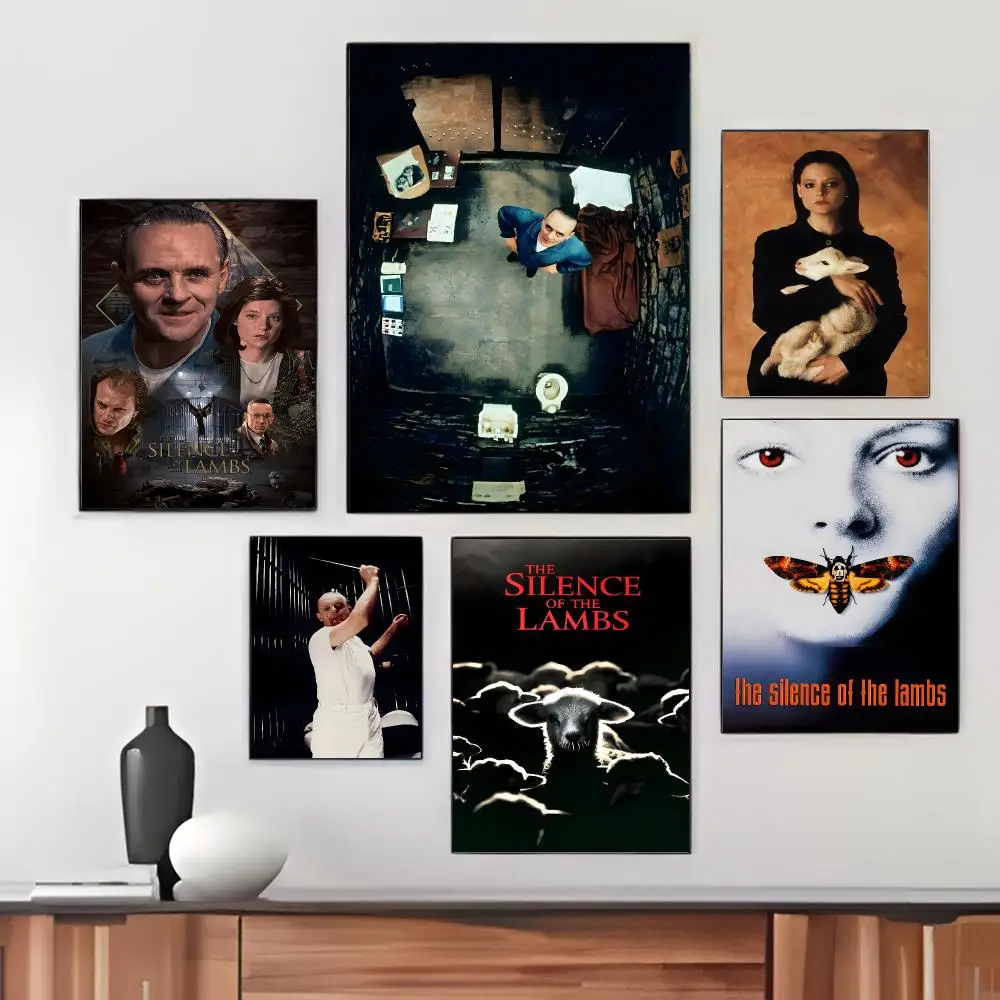 Classic Movie T-The Silence of the Lambs Poster Pegatina artistica HD autoadhesiva impermeable para salon dormitorio