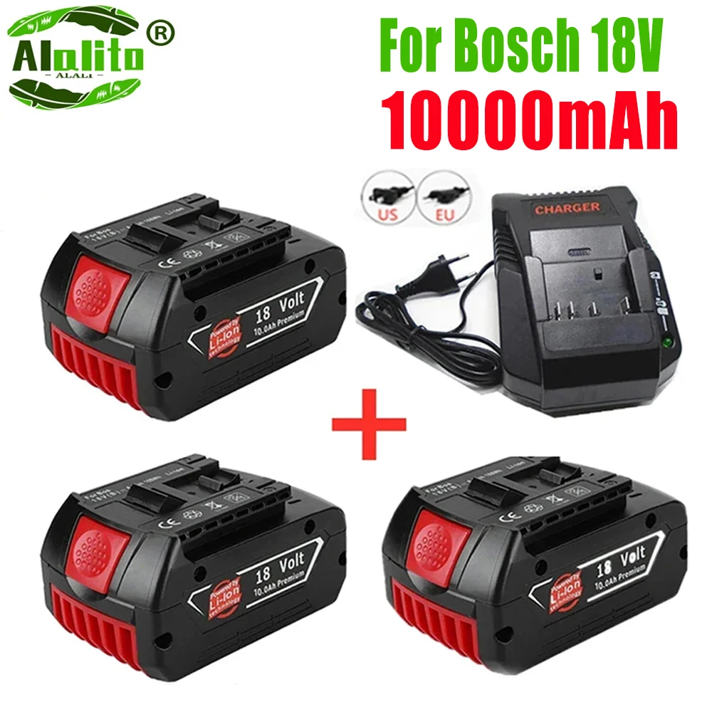 

Original 18V 10A Rechargeable Lithium Ion Battery for Bosch 18V 6.0A Backup Battery Portable Replacement BAT609 BAT609G BAT618