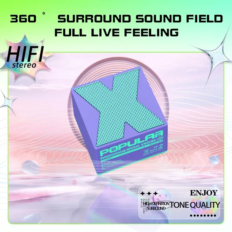 مكبر صوت لاسلكي صغير محمول بلوتوث ، X1 ، إقران ستيريو ، مكالمة بدون استخدام اليدين للسفر ، في الهواء الطلق ، مكبرات صوت BT