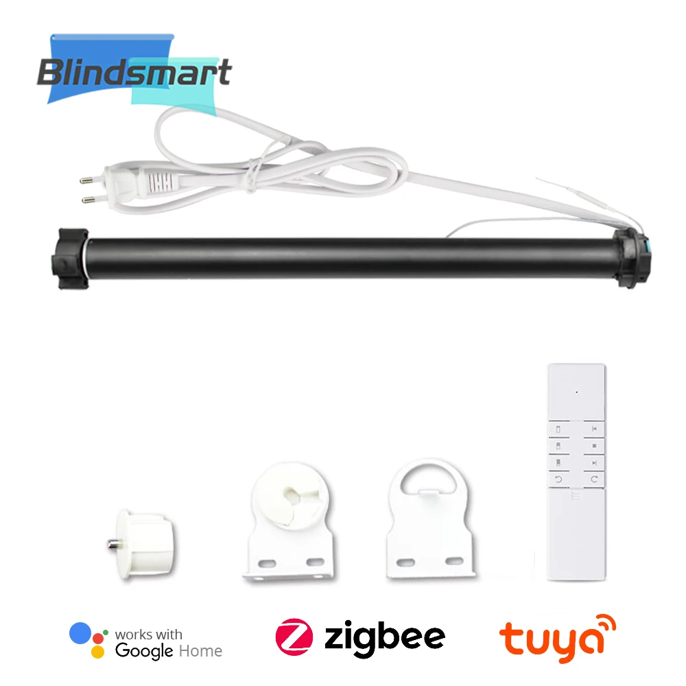 

Blindsmart Tuya Zigbee Roller Shade Motor 38mm Tube Electric Engine Shutter Rod Alexa Google Home Voice Control Smartthings