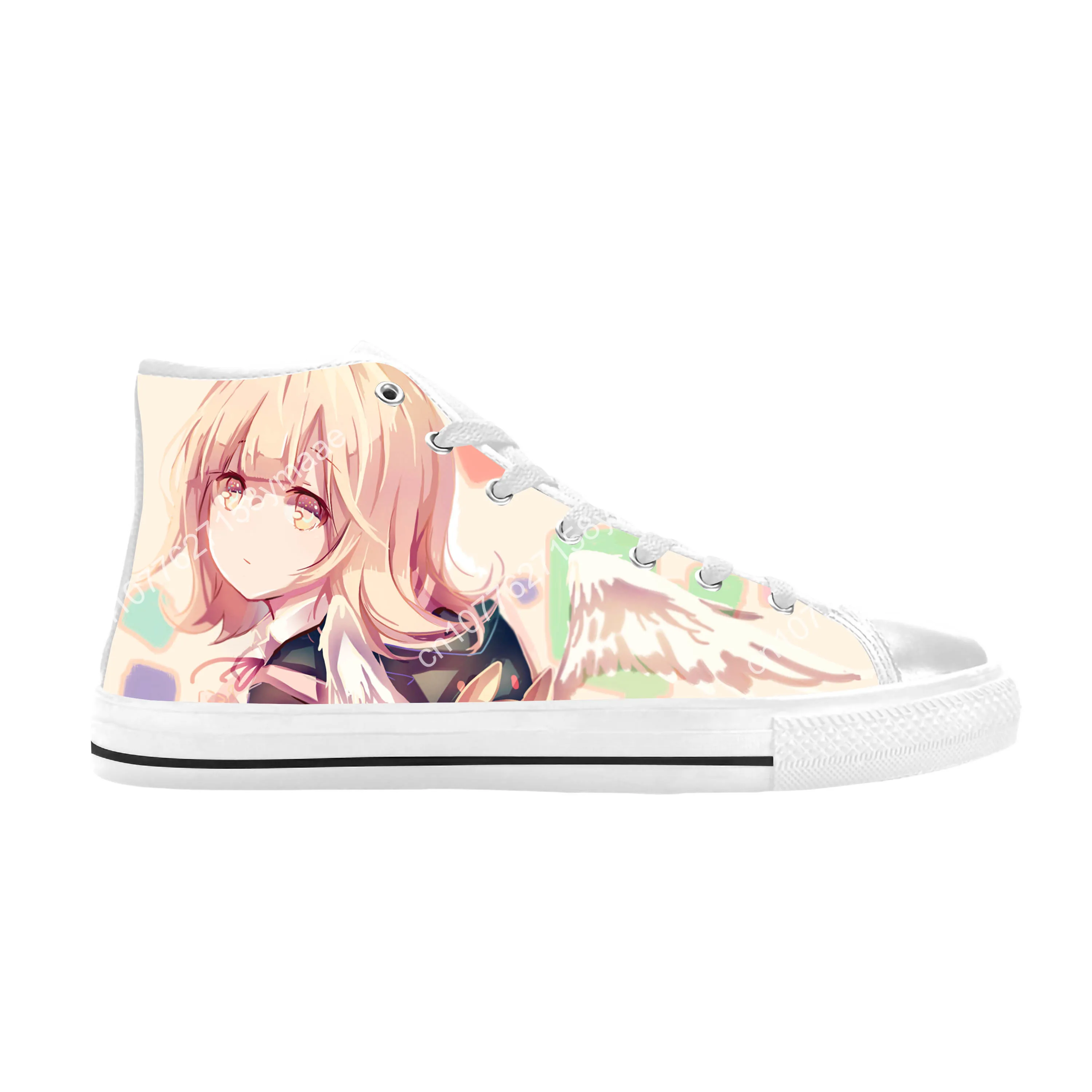 Japanese Anime Cartoon Danganronpa Nanami Chiaki Casual Cloth Shoes High Top Comfortable Breathable 3D Print Men Women Sneakers