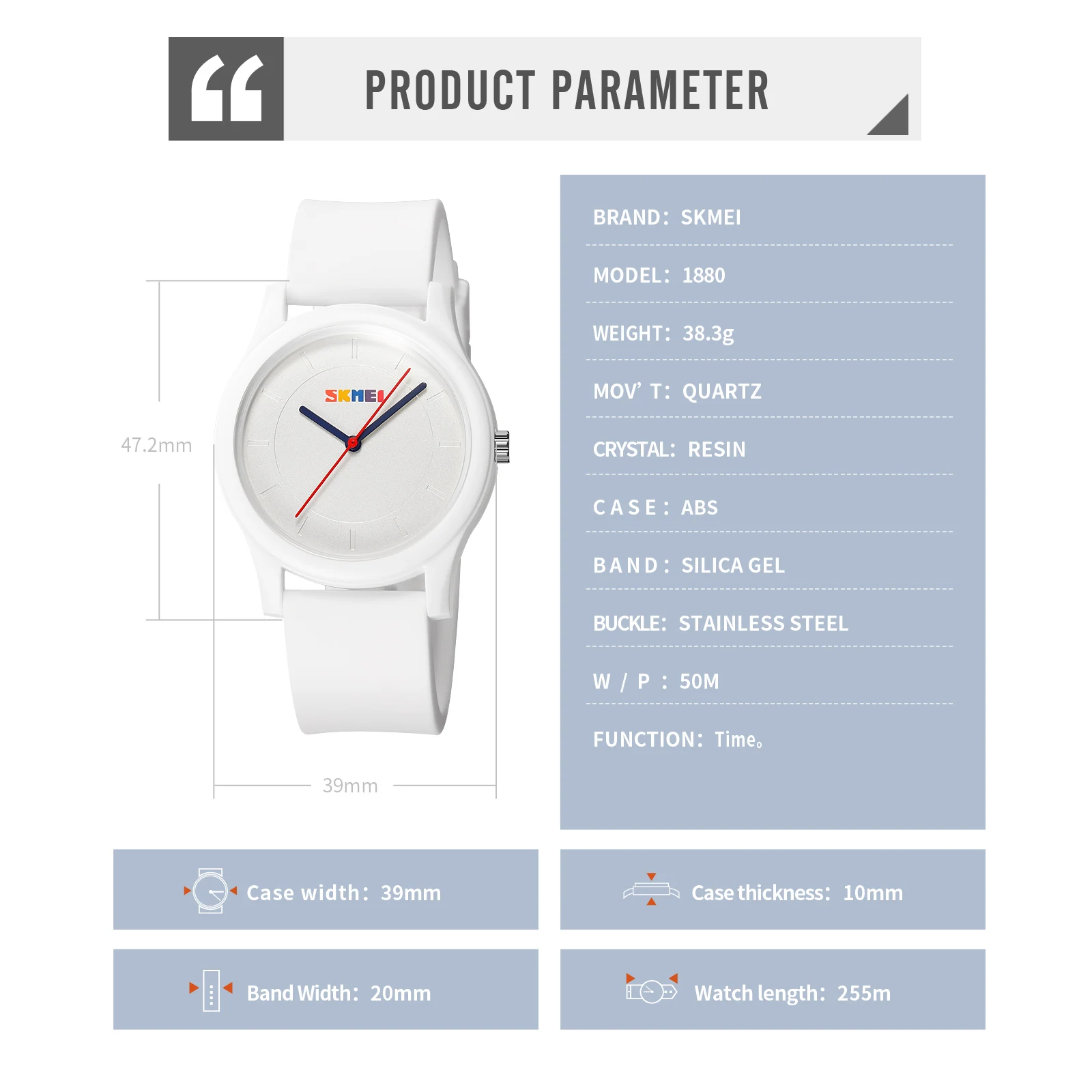 SKMEI Moda Cartoon Series Quartz Watch Espaço Brand Strap Exame Dedicado Casual Sports Waterproof Tendência Schoolgirl Watch 1880