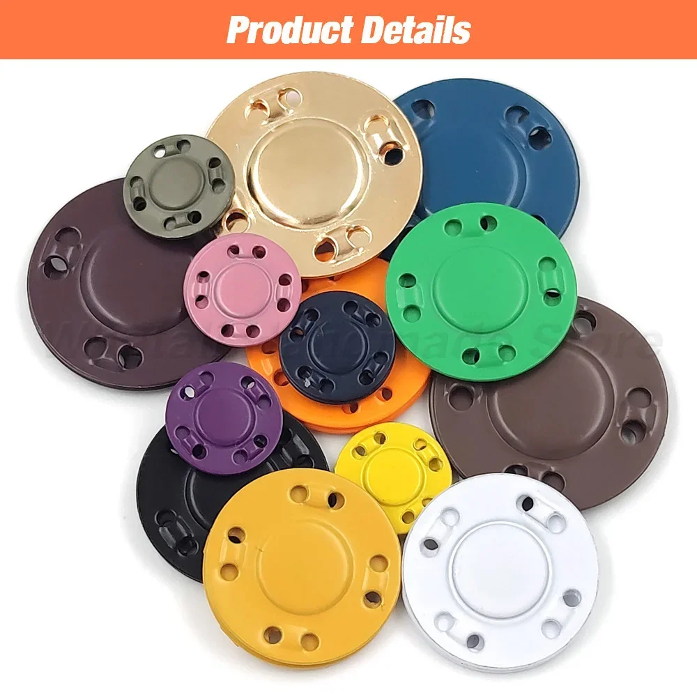 Magnetic Buckle, Jacket, Bag, Magnet Stone Button, Metal Hidden Buckle, Colored Mother Button, Eight Holes, Ultra-thin Hand Sewn