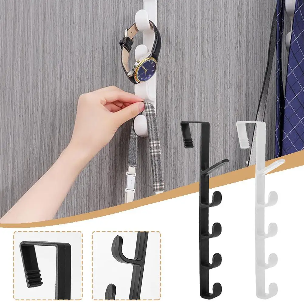 Bedroom Door Hanger Clothes Hanging Rack Over The Door Purse Holder 5 Hooks For Bag Rails Ithout Drilling Storage Rack M4b5