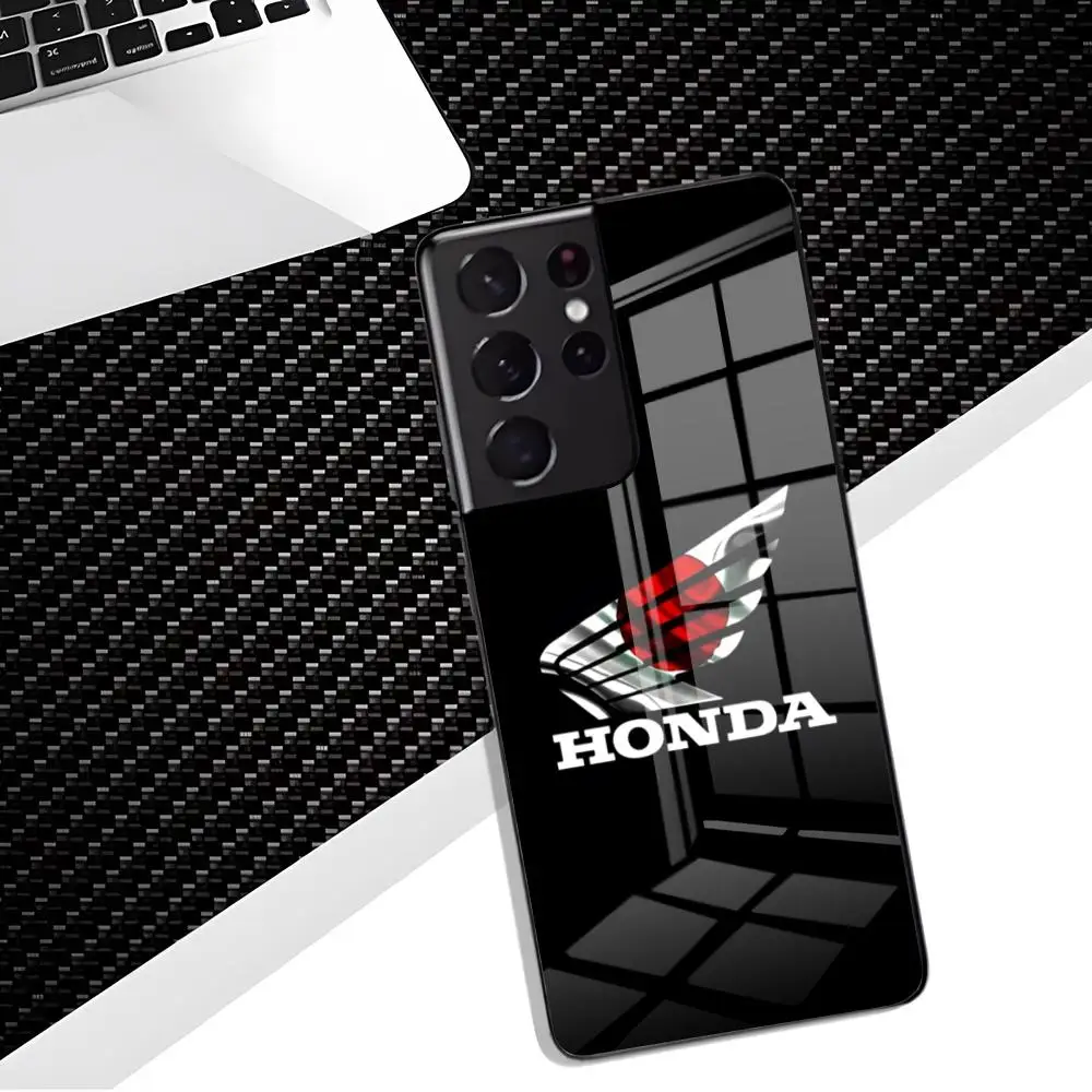 B-Hon-N-DaES-ES LOGO Handyhülle für Samsung S26 S25 Edge S24 S23 S22 Ultra Plus Fe A57 A37 A17 A56 5G Glasabdeckung