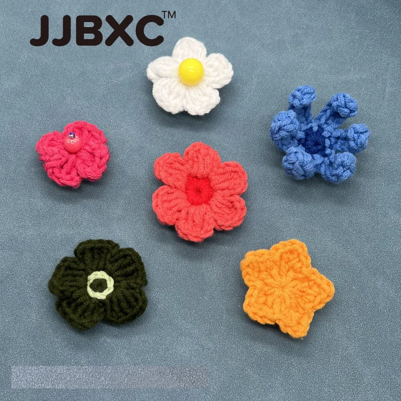JJBCX Charm Shoe Buckle with Cute 3D Plush Flowers - Quality Shoe Accessory