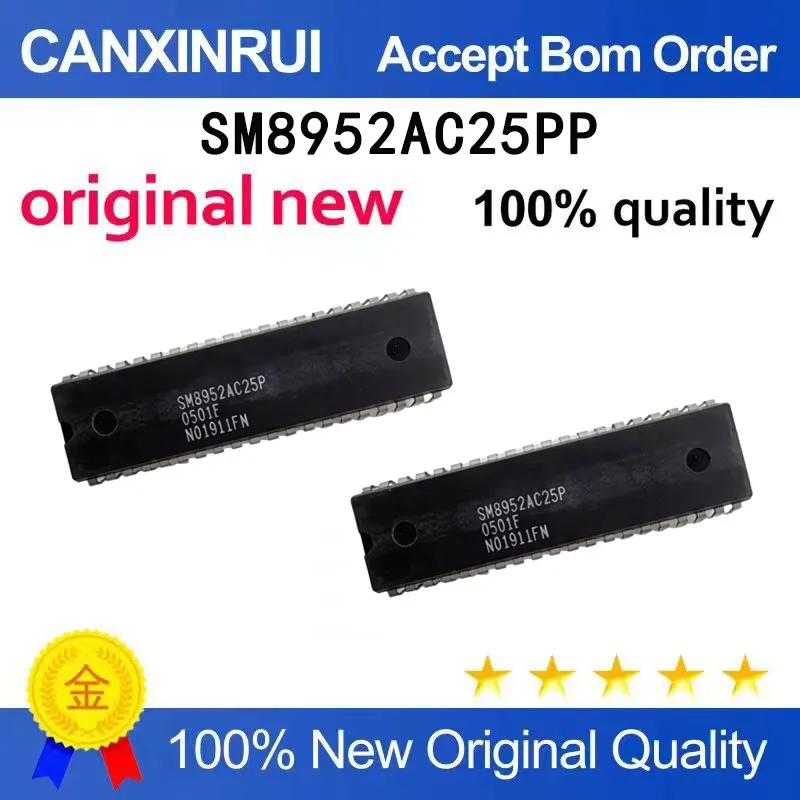 （5-100 pieces）Brand new original SM8952AC25PP direct insertion DIP-40 microcontroller chip IC spot chip