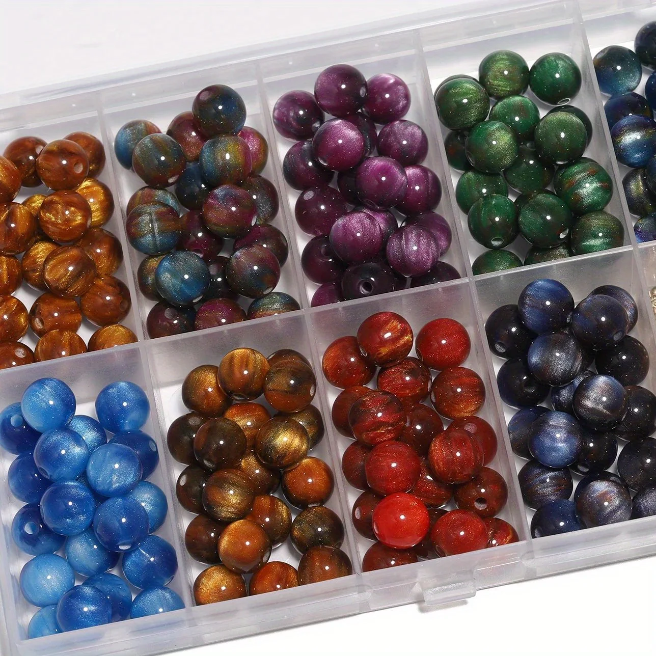50 Teile/los 8mm Harz Imitation Bunte Tigerauge Perle Runde Lose Perlen für DIY Schmuck Machen Armbänder Halsketten Ohrringe