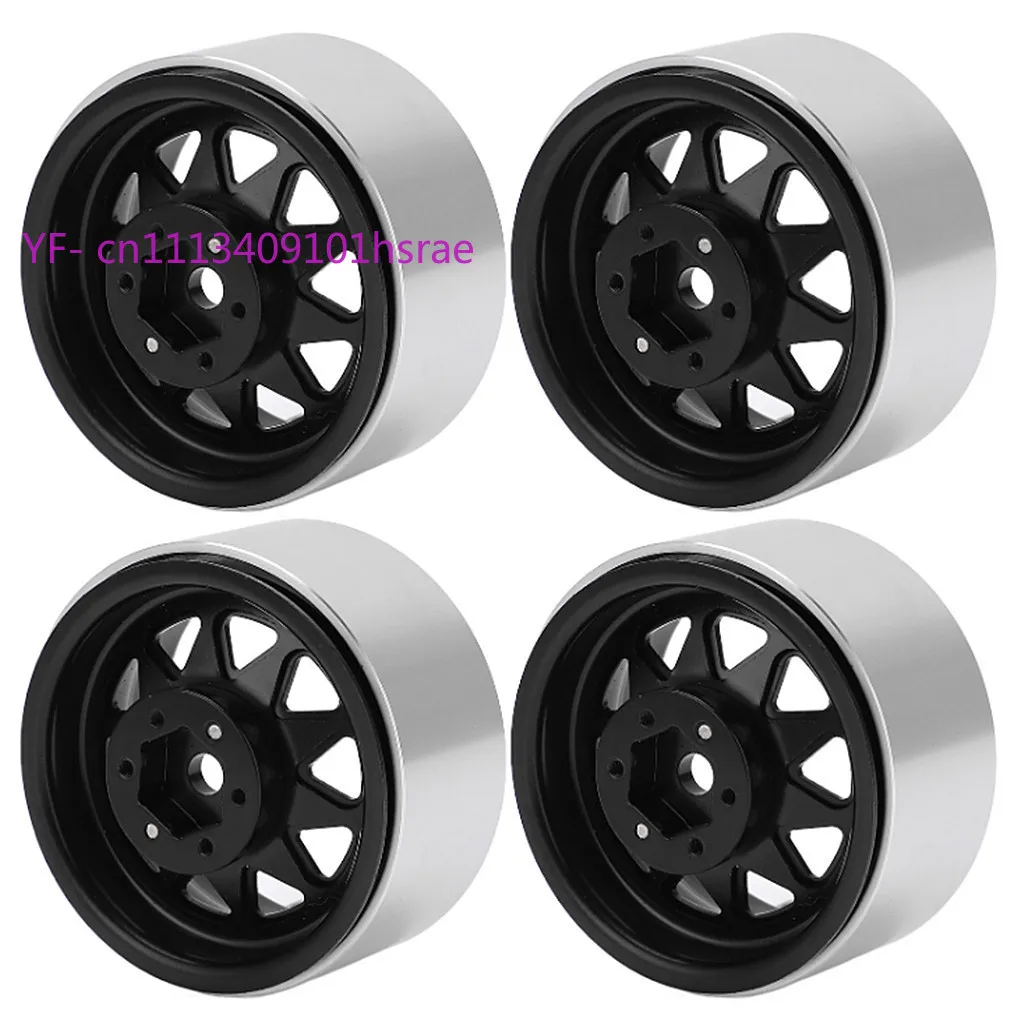 Universal 1.9 Inch RC Metal Beadlock Wheel Hub 5-Slot Triangle 10-Hole Stamped Steel Rim for RC Crawler Car
