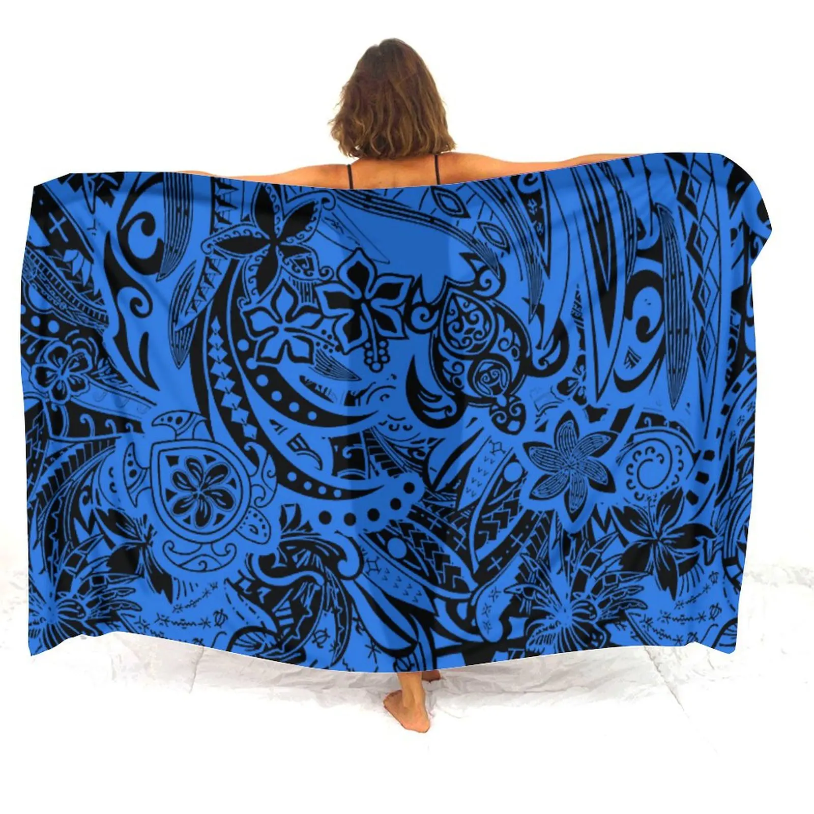 Hawaii Samoa Fiji Islands Ladies Sarong Polynesian Pattern Custom Ladies Soft Elegant Shawl Factory Direct Shipping Free