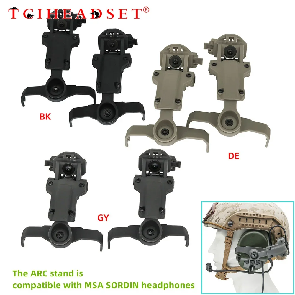 TCIHEADSET Tactical Helmet WENDY/ARC Rail Adapter Headset Bracket for MSA SORDIN/Z.TAC/TAC-SKY SORDIN Airsoft Shooting Headset