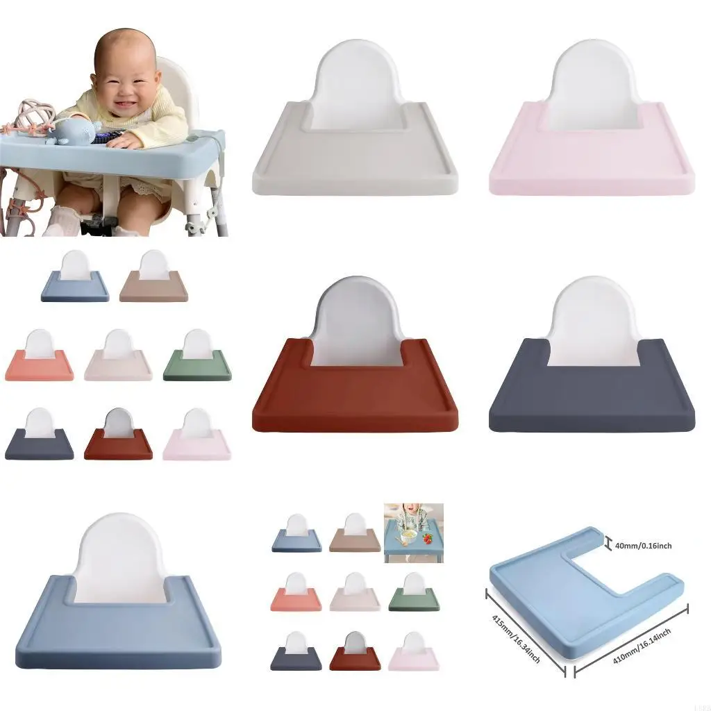 เสื่อโต๊ะ แผ่นรองจาน เสื่อโต๊ะ เสื่อรองจานอาหารเด็กแบบยืดหยุ่น แผ่นรองจาน เสื่อซิลิโคนเกรดอาหารเด็ก L8RB