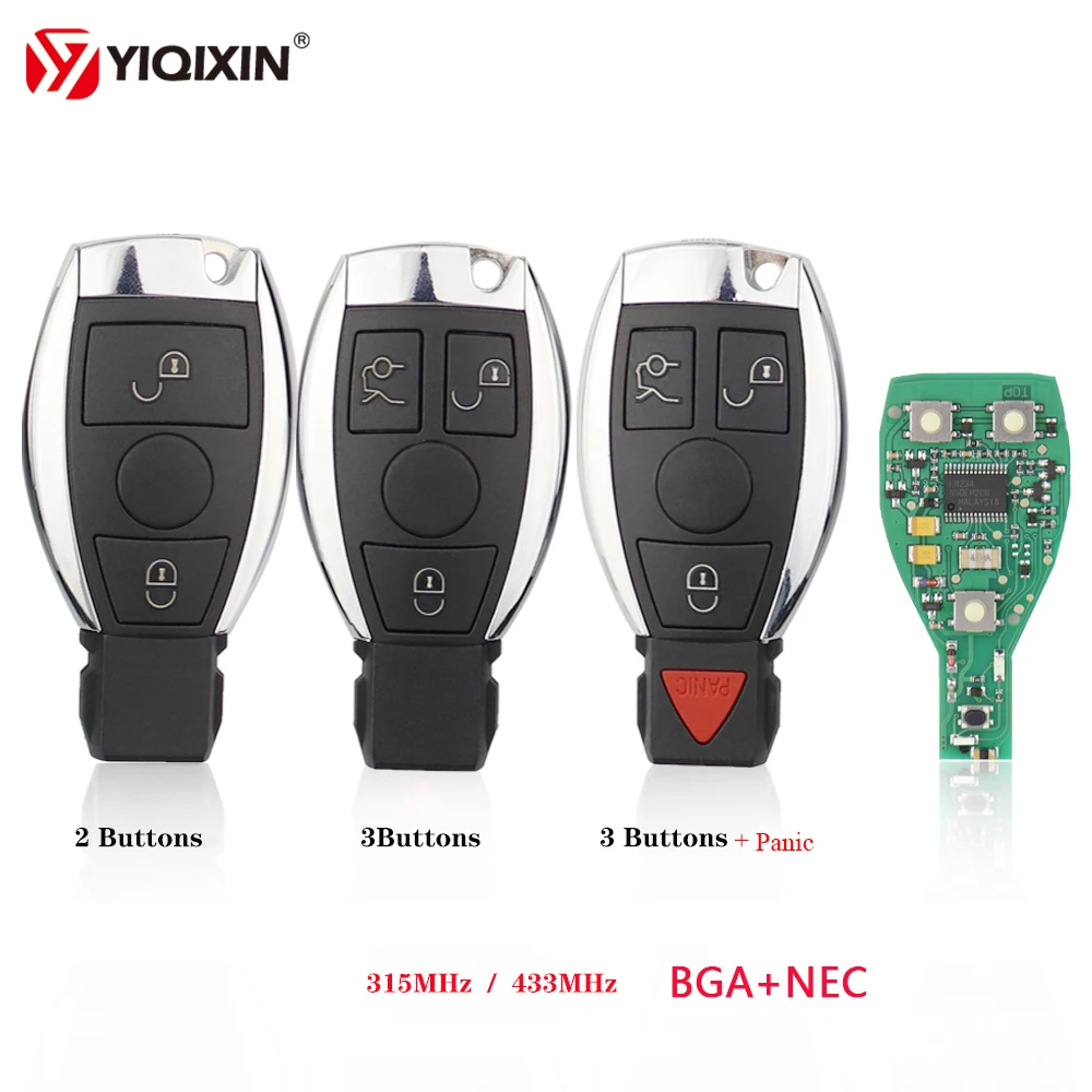 

Remote Car Key For Mercedes Benz A B C E S W203 W204 W205 W210 W211 W212 W221 W222 2/3/4 Button 315/433MHz 2/3/4 Button BGA NEC