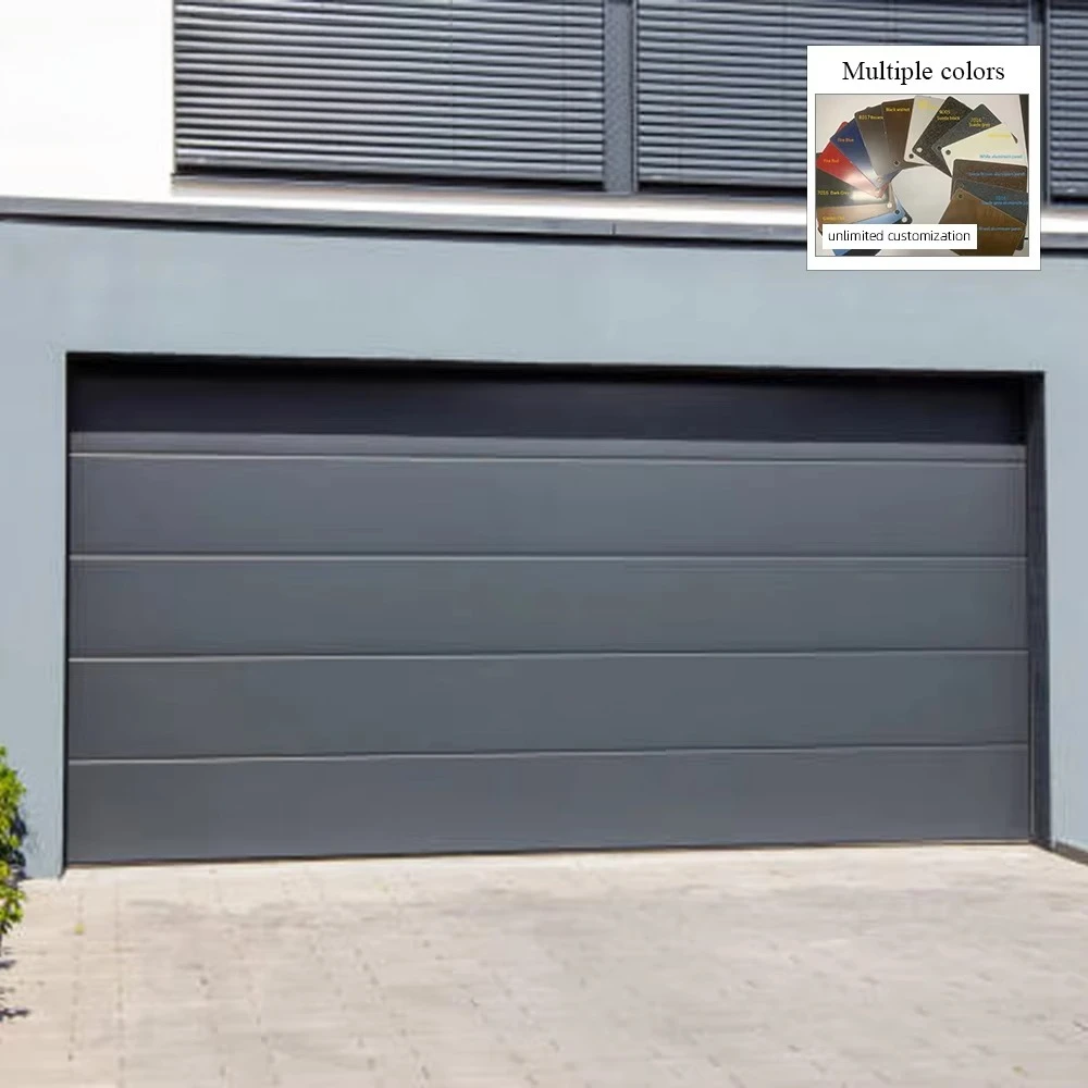Modern 8*7, 16*7 Flat Panel Steel Garage Doors, Insulated, American Design for Villas, Durable and Stylish