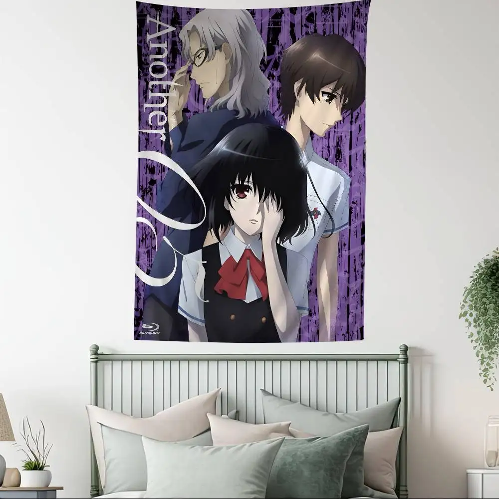 Horror Anime Ein weiterer Anime Wandteppich Hippie Blumen Wandteppiche Wohnheim Dekor Günstige Hippie Wandbehang