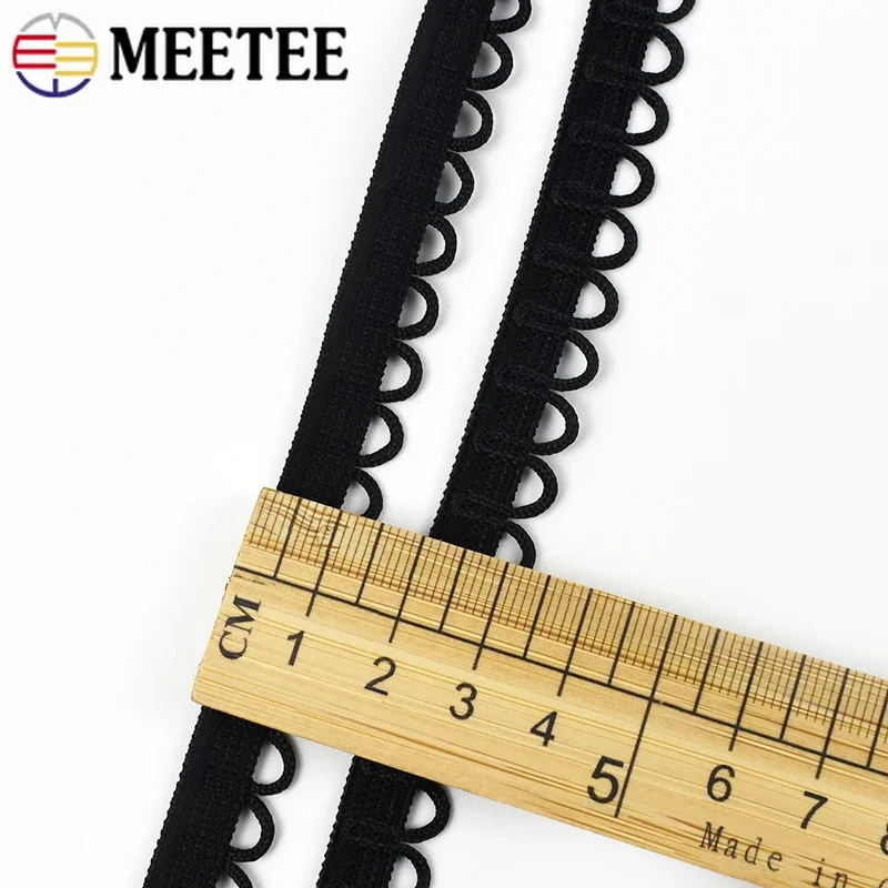 2/5/10m faixa elástica de náilon em forma de u laço botão colarinho roupa interior renda guarnição vestido de casamento fita bandas diy acessórios de costura