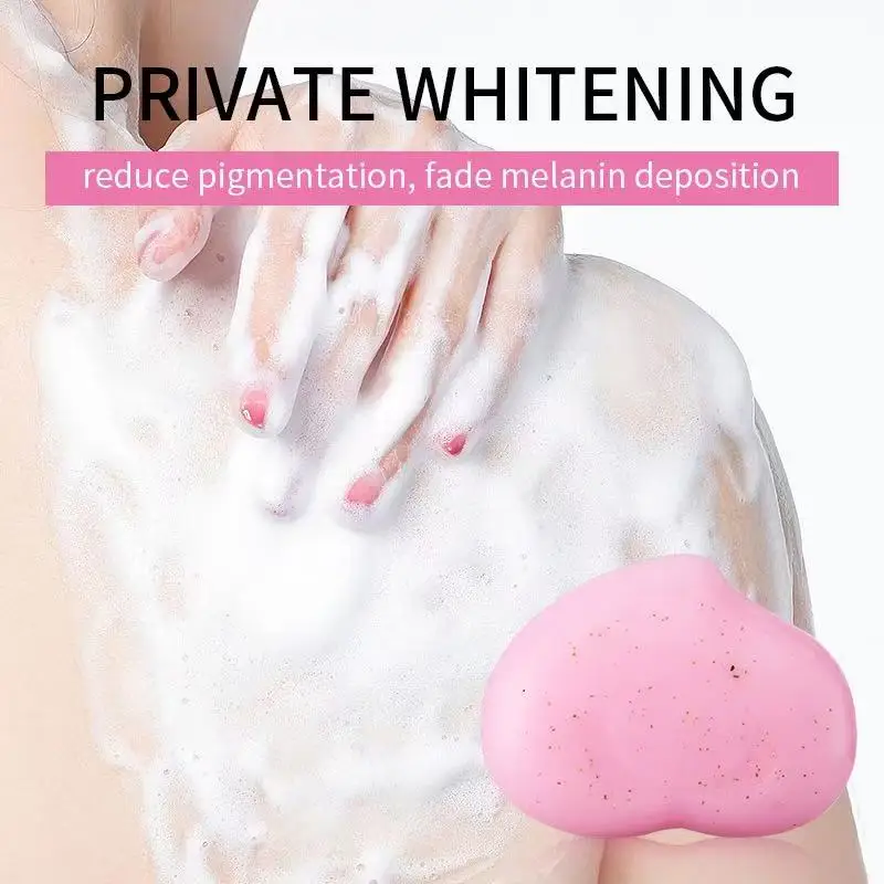 Vitamin C & Collagen Heart-Shaped Peach Buttock Soap Dark Spot Reducing for Buttocks Joint & Underarm Brightening Body Soap