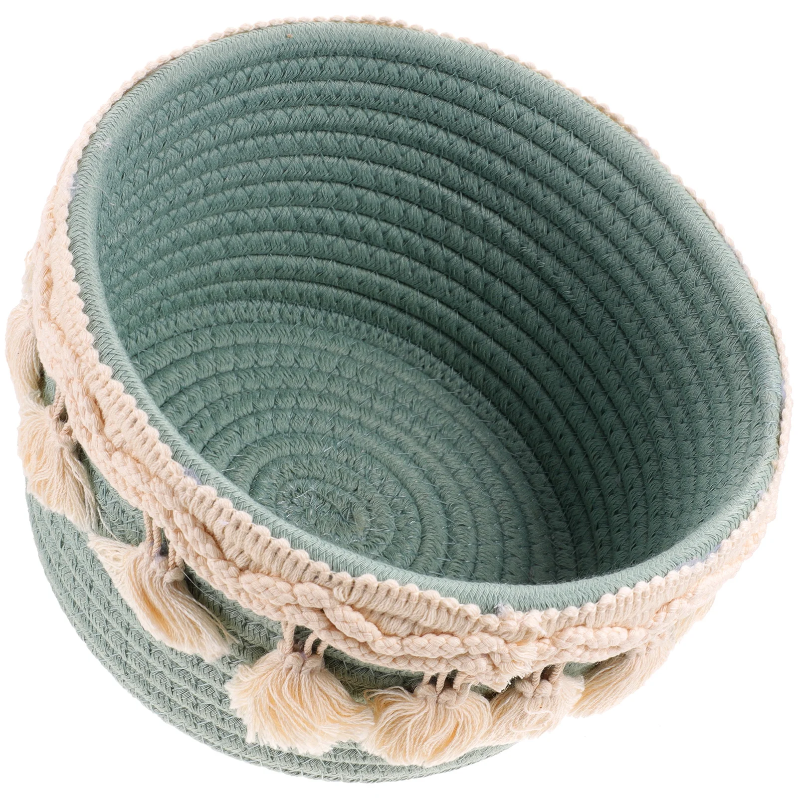 

Cotton Rope Woven Storage Basket Sturdy Desktop Organizer Bathroom Bedroom Kitchen Decorative Basket Woven Baskets