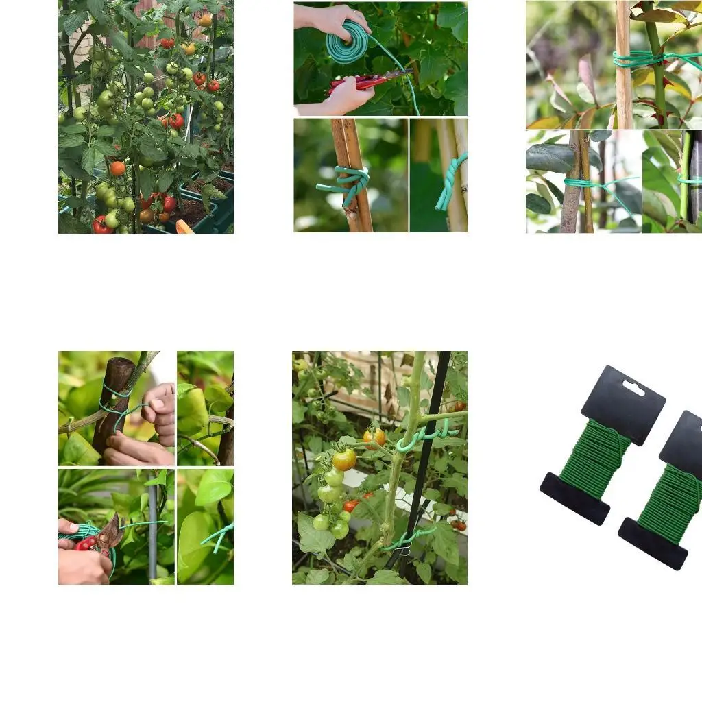 

Y1UD 2 Set Garden Tying Training Wire Cable 2.8mm Thickness High Tensile Strength Flexible Plant Support Cord For Outdoor Use