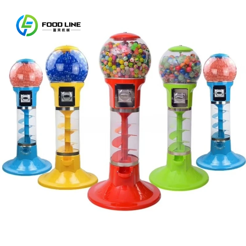 Customized Amusement Park Popular Kids Toys Balls Capsule Coin Operated Gumball  Cotton Candy Gashapon Vending Machine