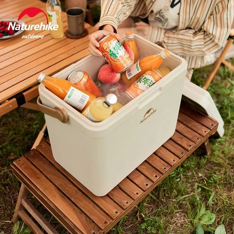 Naturehike Cooler Portable Beverage Camping Freezer Ice Box Outdoor Picnic Thermal Refrigerator Trips Car Fishing Large Capacity