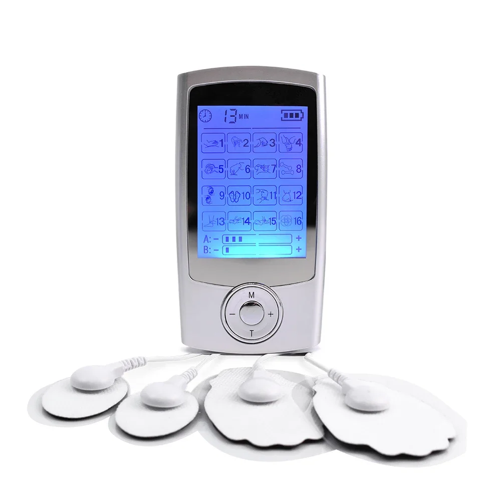 16 Modes Dual Output Health Care Body Massage Electric EMS Muscle Stimulator TENS Unit Electronic Pulse Physiotherapy Massager