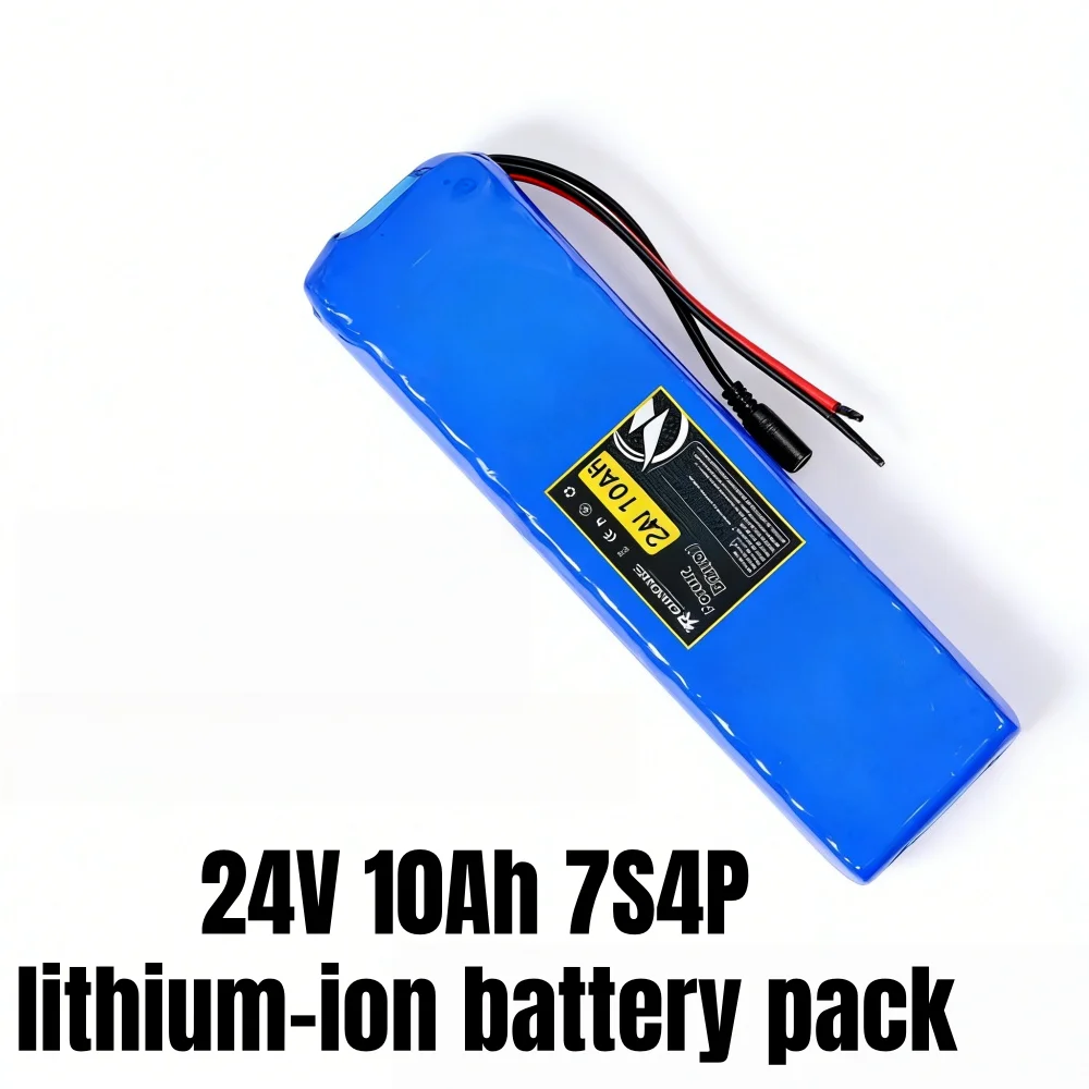 

7S4P 24V 10000mAh18650 lithium-ion battery pack 25.2V built-in BMS rechargeable Suitable for Bicycle/scooter Batteries.