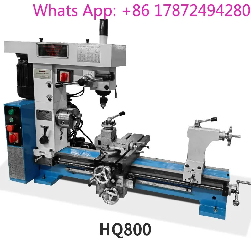 household lathe multi-functional machine tool HQ800 turning drilling and milling integrated machine tool turning milling machine