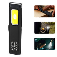 Multifunctional Flashlight With Magnetic Built-in Battery Rechargeable Work Light Clip Emergency Lamp For Outdoor Hiking Camping