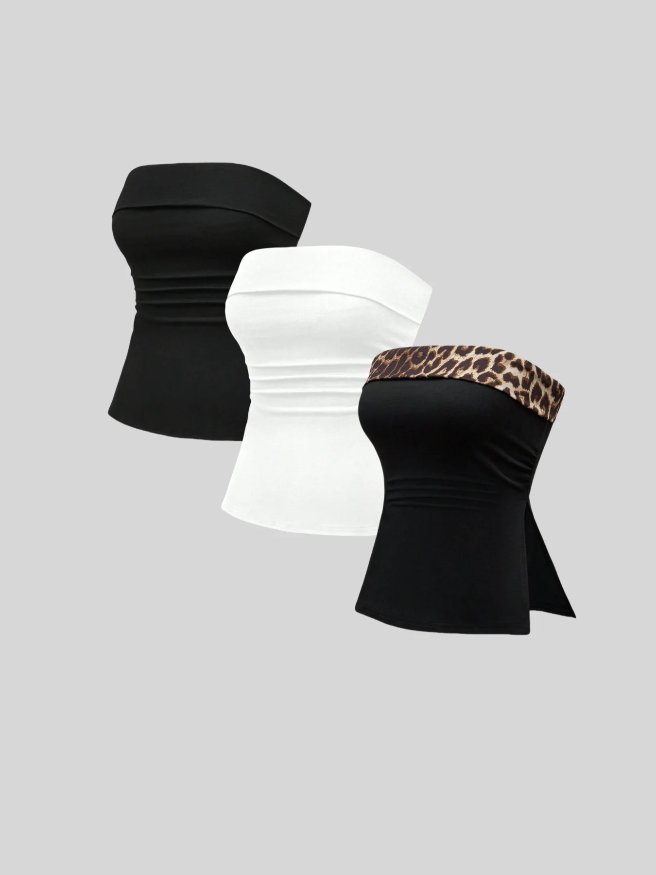 

Spring, summer, and autumn new styles elegant, sexy, and high-value women's strapless strapless top with exposed shoulders, thre