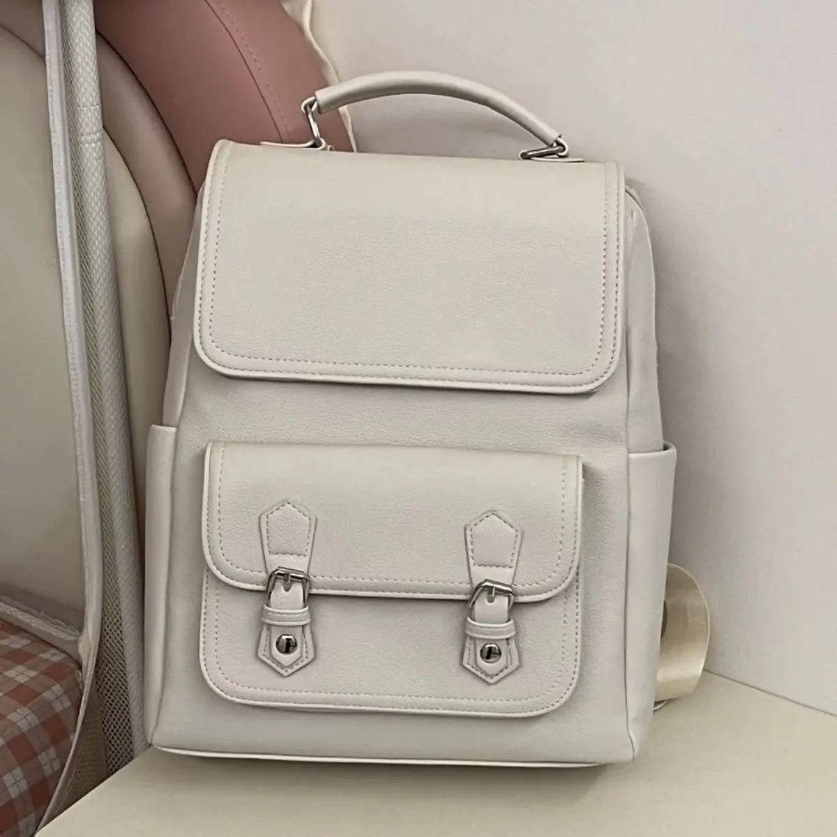 بلون بسيط حقيبة لابتوب محمولة باليد المرأة ماك بوك اير برو 13 14 15.6 16 بوصة حقيبة دفتر اليومية دائم حقيبة ظهر الطالب 2025