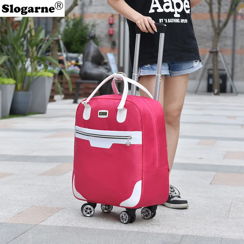 

Fashion Rolling Luggage Women 4 Wheels Spinner Travel Duffels Men Business Trip Bags Oxford Suitcase Waterproof Trolley Luggages