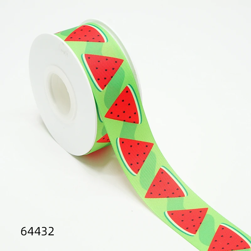 5 Yards Summer Fruit Watermelon Printed Grosgrain Satin Ribbons For Bows DIY Craft Decoration Packaging Supplies. 63407