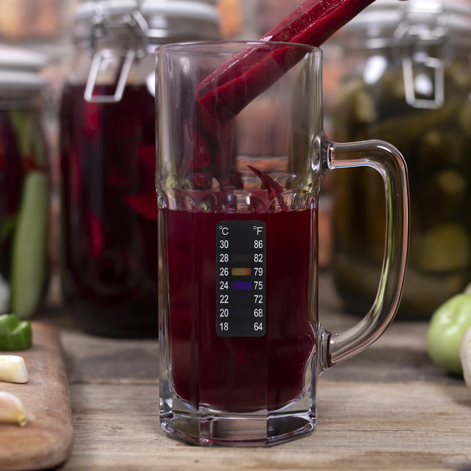 

8pcs Fermentation Thermometer Sticker Strip Self-Adhesive For Brewing Jars Wine Making Temperature Monitor Reliable Waterproof