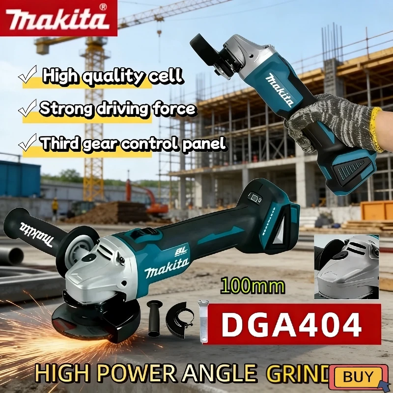 

Makita DGA404 100mm 18V Battery Brushless Cordless Angle Grinder, Multi-Tool for Metal & Wood Grinding, Polishing and Cutting