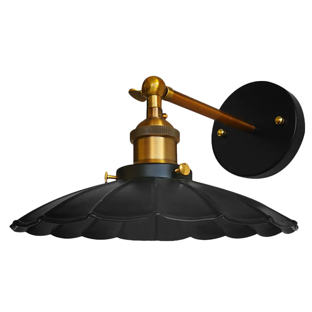 

1 pc Retro Wall Lamp Decorative Metal Petal Shaped Shade Vintage Industrial Style For Home Balcony Bar Garden Outdoor