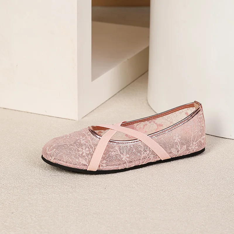 

Women's Mary Jane Shoes Exquisite Air Mesh Casual Shoes for Woman Comfortable Shallow Flat Shoe Designer Shoes Zapatos De Mujer