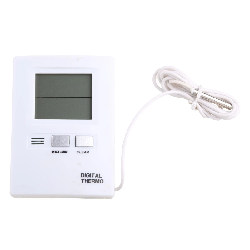 White Digital LCD Indoor And Outdoor Thermometer Temperature Meter