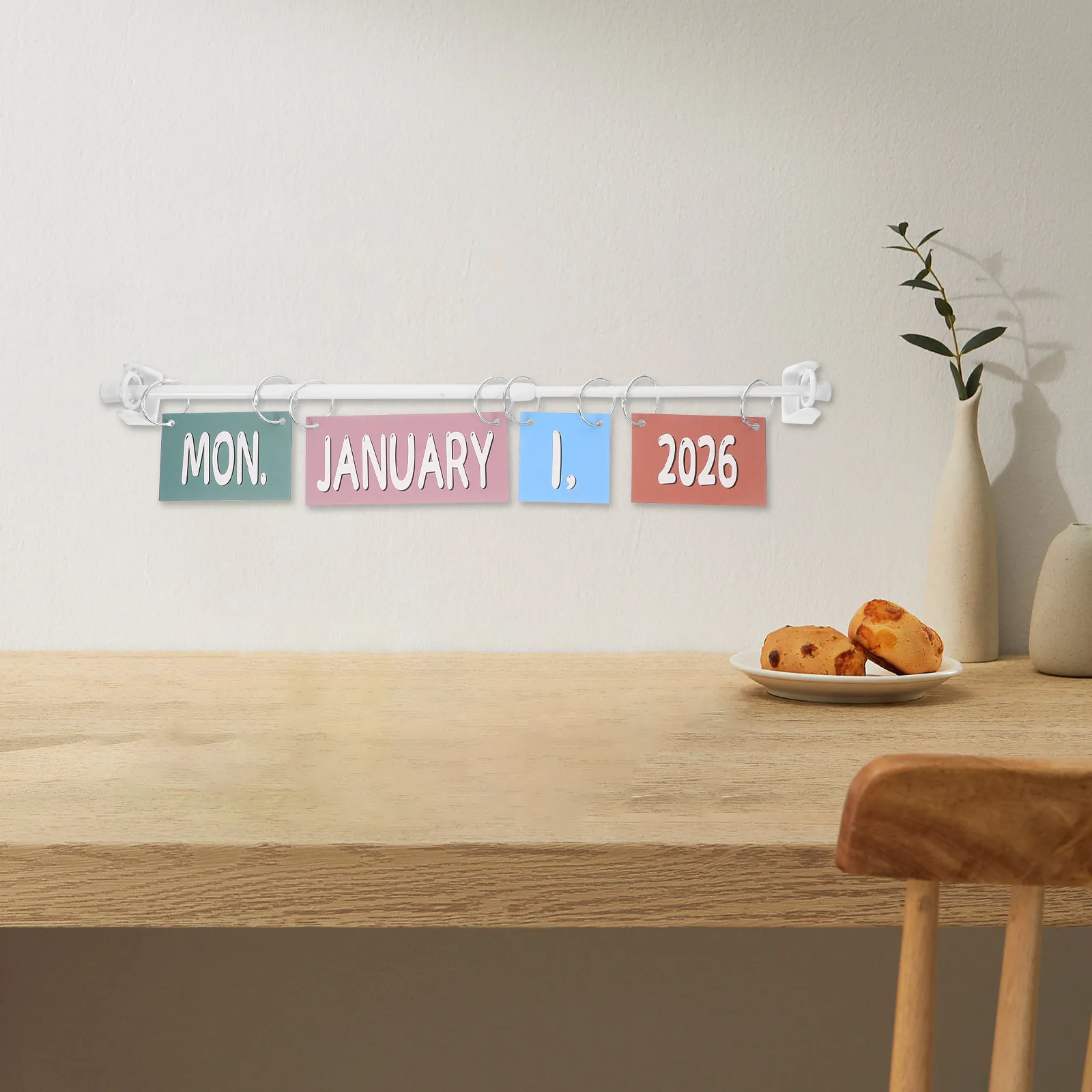

1Set Flip Calendar Bulletin Board Classroom Decoration Boho Style Easy Installation Teaching Time Concepts Preschool Homeschool