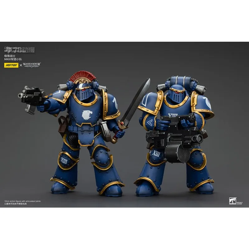 JOYTOY 本物の JOYTOY X ウォーハンマー 40K シリーズ U チーム HH エクストリームウォリアー MK3 レギオン分隊 1/18 アクションフィギュアギフトグッズ