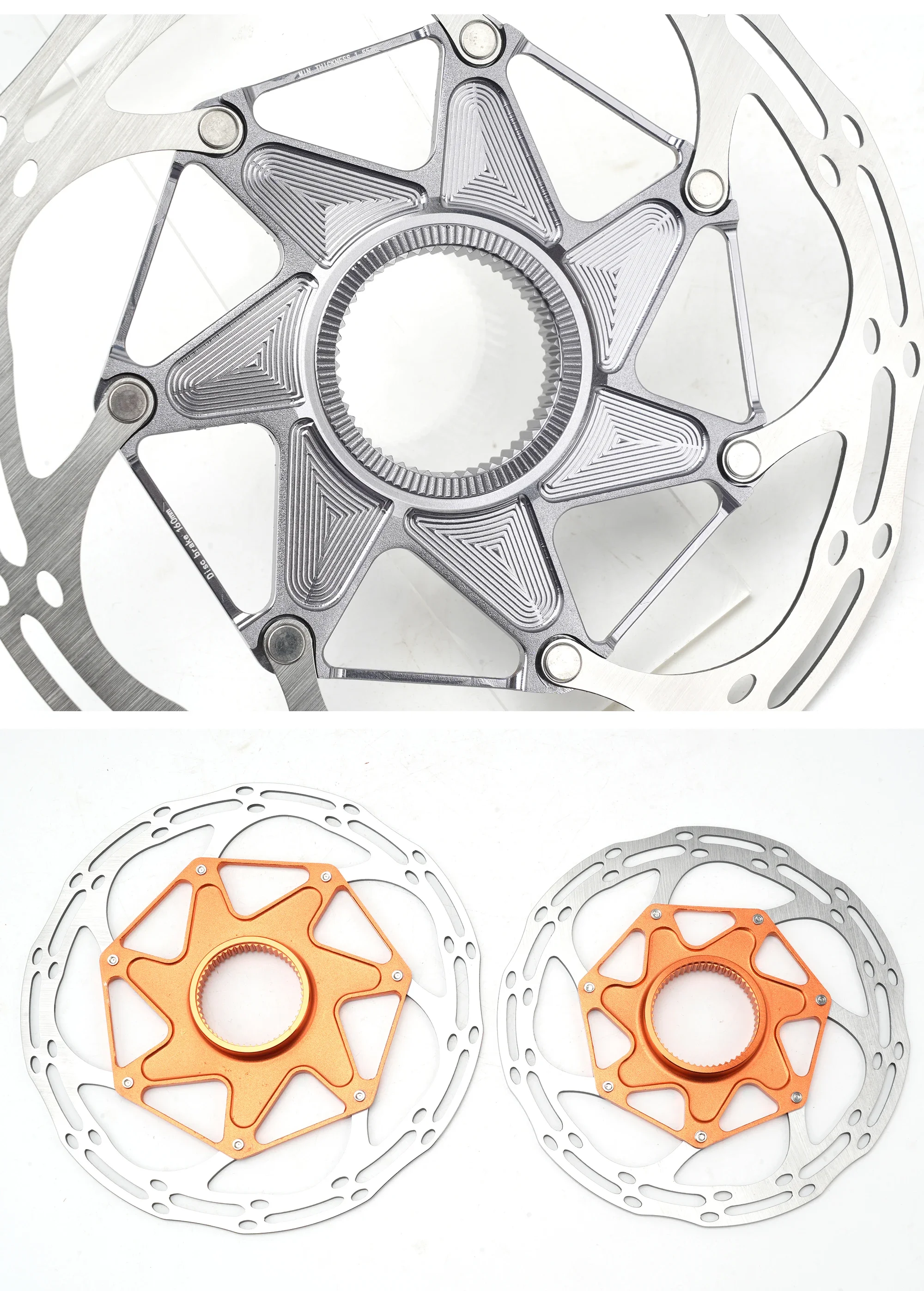 Fahrrad Center Lock Rotor 140mm/160mm Hohl Wärmeableitung Wind Brechen für Straße Mountainbike Scheibenbremse Zubehör – Detail 16
