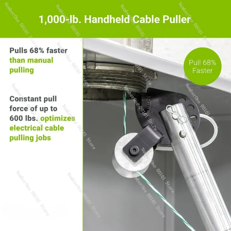 Extrator de cabo portátil de 1.000 libras, 1/2 - 4 polegadas