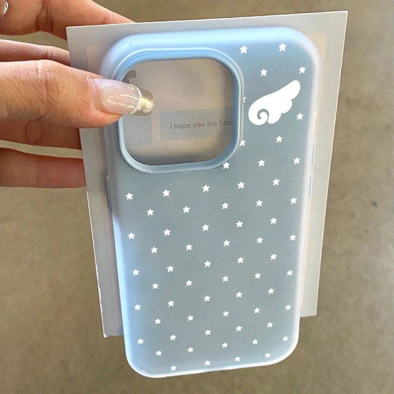 الكورية لطيف جماليات ستار أجنحة الملاك 2IN1 جراب هاتف ل Xiaomi Redmi ملاحظة 14 13 12 11 برو زائد 5G 10 Redmi 14C 13C 4G غطاء #2