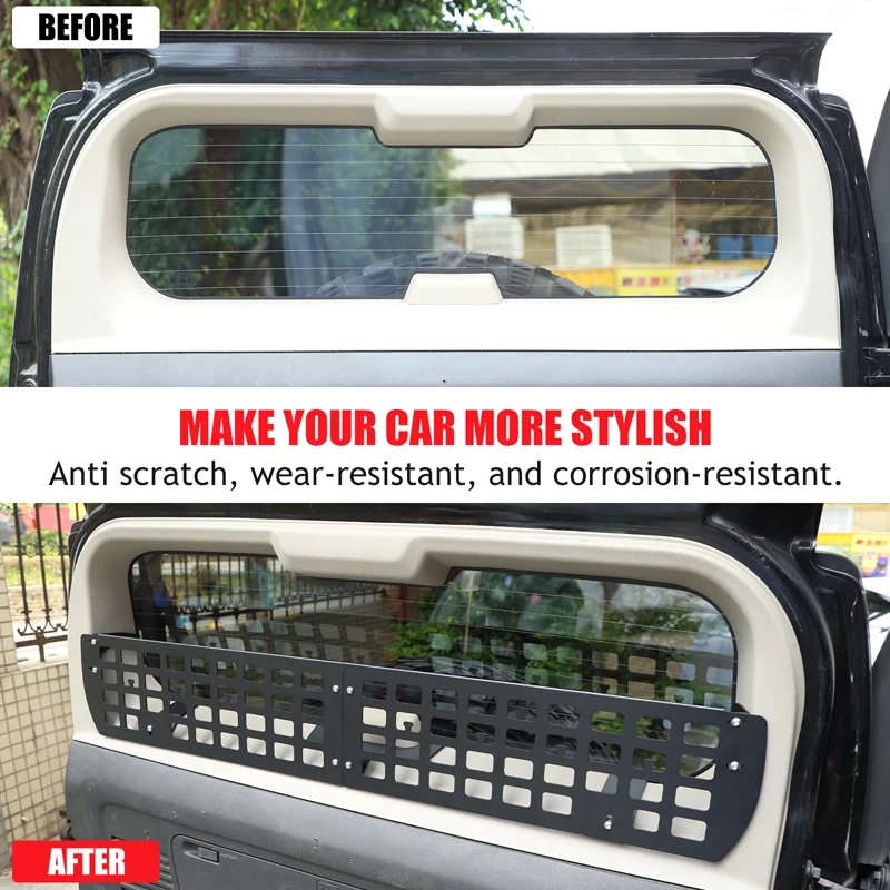 aluminum alloy For Hummer H3 2005 2006 2007 2008 2009 Car Tailgate Window Pocket Storage Box Molle Panel Cargo Rack accessories