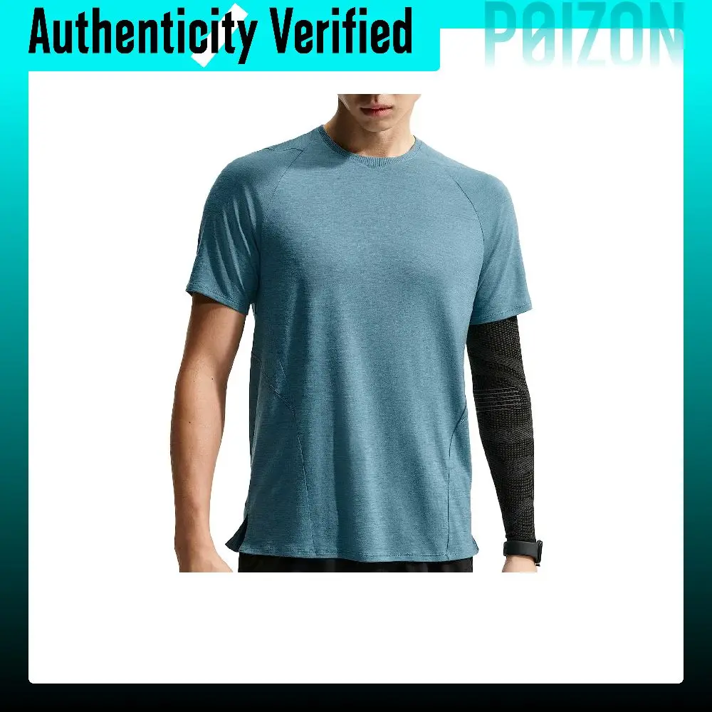 Nike Running T-Shirts Men's Smoke Blue/Gneiss/Smoke Blue Crew Neck Moderate IO2204-008