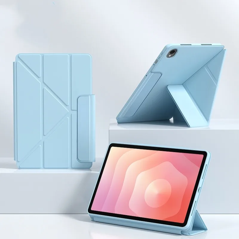 

Складной силиконовый чехол-подставка с регулировкой угла наклона для Honor MagicPad 3 Pro 13.3, 13 GT2 Pro 12.5, 12.3, X10 Pro 11.5, Pad 10, 9, X9a, X8a